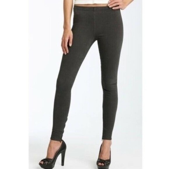 Joe's Jeans Womens Size XS The Jean Legging Khaki Olive Pull On Ankle Zip Pants - Picture 2 of 7